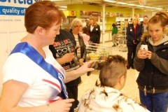 Sarah's "haircut" for Dementia UK at Tesco's